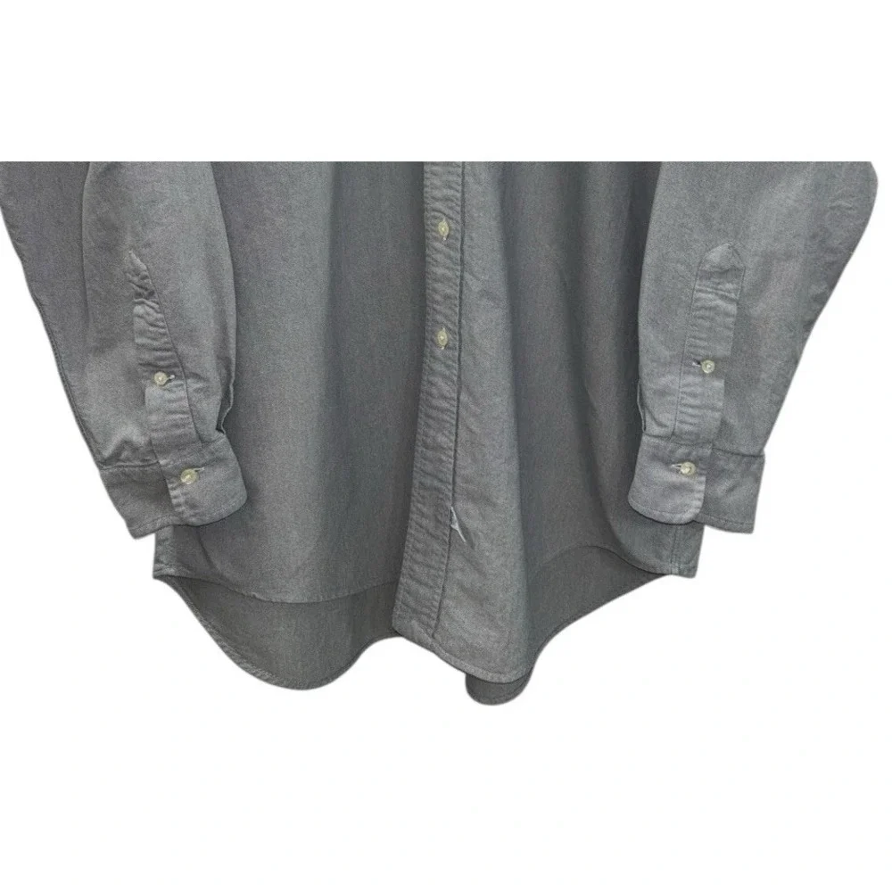 Polo Ralph Lauren Mens 16.5-33 L Gray Classic Fit 100% Cotton Button-Down Shirt‎